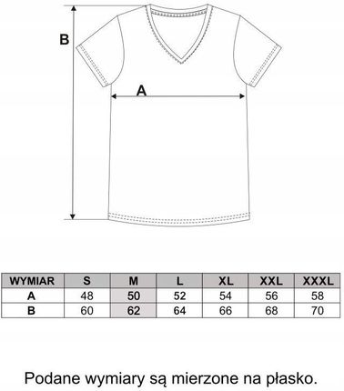 Koszulka Damska Krótki Rękaw T-shirt Bawełna Premium Dekolt V Moraj R.3XL - zdjęcie 3