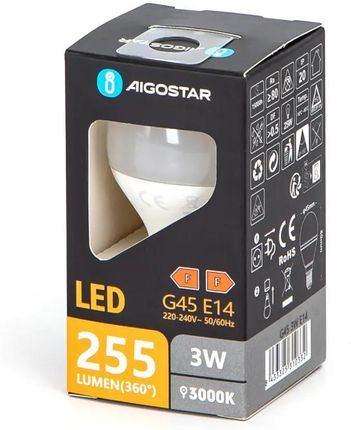 Aigostar Led G45 E14 3W 3000K (B10105LF4)