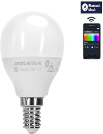 Aigostar Bluetooth Mesh G45 E14 6,5W Rgb+Cct (S10301O30)