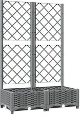 Zakito Europe Donica Ogrodowa Z Kratką Pp 80X40X121,5cm Jasnoszary Ze153271