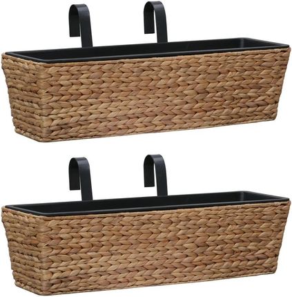 Zakito Europe Donice Ogrodowe Z Hiacyntem Wodnym Zestaw 2 Donic 60X20X18cm Ze45577