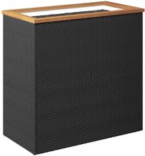 Zakito Europe Donica Ogrodowa Rattanowa Pe 80X40X80cm Czarno-Brązowa Ze319417