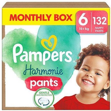 Pampers Harmonie Baby Pieluchomajtki, rozmiar 6 15kg+, 132 sztuk