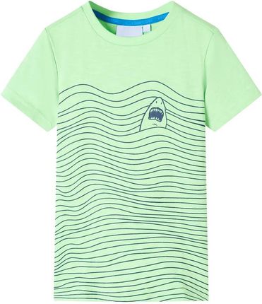 T-shirt dziecięcy Rekin Neon Zielony 92cm