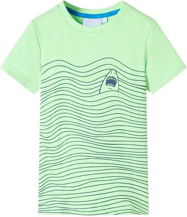 T-shirt dziecięcy Rekin 140 neon zielony
