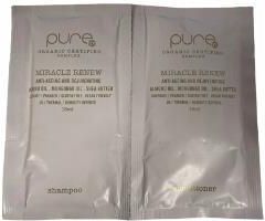 PURE, MIRACLE RENEW, SZAMPON + ODŻYWKA KOMPLEKSOWO ODBUDOWUJĄCE Z PROTEINAMI, 2X15 ML