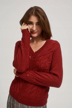 Sweter z ażurowymi rękawami M od Moodo