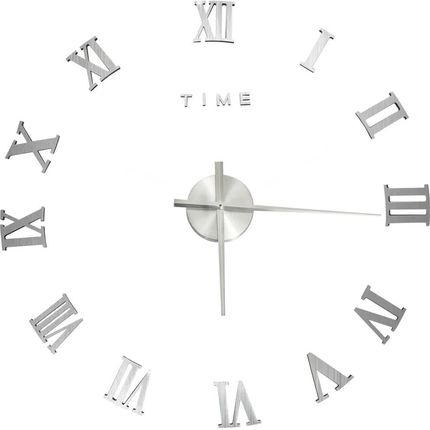 Zakito Europe Zegar Ścienny 3D Srebrny 100Cm (Ze325161)
