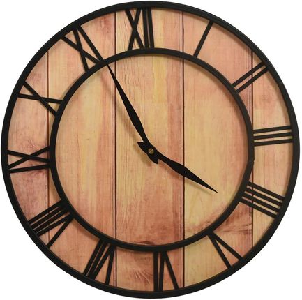 Zakito Europe Zegar Ścienny Vintage Mdf/Żelazo Brąz Czarny 39Cm (Ze325172)