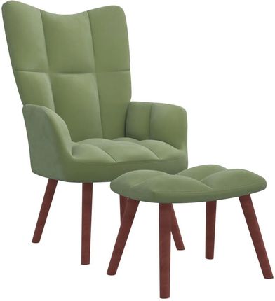 Zakito Fotel Z Podnóżkiem 61,5X69X95,5 Cm Jasnozielony