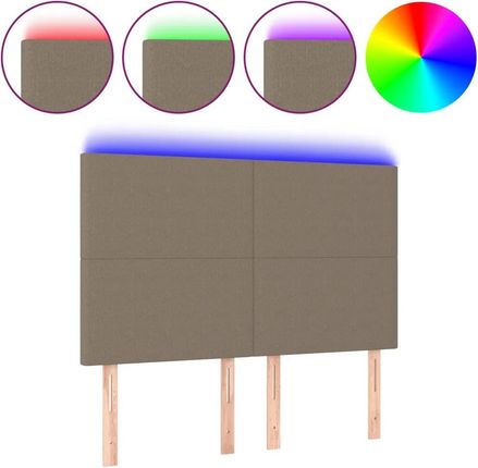 Zakito Zagłówek Led Do Łóżka Klasyczny Regulowany (144X5X118/128Cm) Kolor Taupe