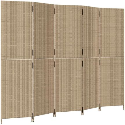 Zakito Europe Parawan Polirattanowy 245X180Cm Beżowy (Ze365351)