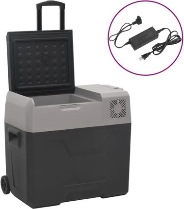 Zakito Home Przenośna Lodówka 40L Czarno Szara 61X37 5X48 67Cm