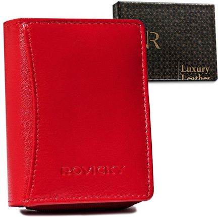 Kompaktowy skórzany portfel damski Rovicky