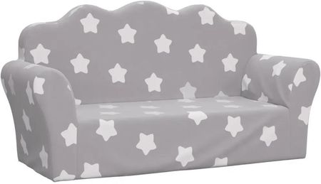 Zakito Europe Miękka Sofa Dla Dzieci Pluszowa 94X34X48 Jasnoszary