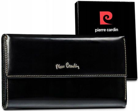 Elegancki portfel damski ze skóry naturalnej Pierre Cardin