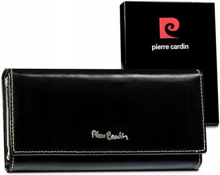 Elegancki, klasyczny portfel damski ze skóry naturalnej Pierre Cardin