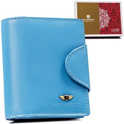 Skórzany portfel damski z systemem RFID Peterson