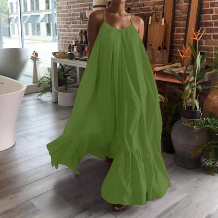Sukienka plażowa maxi - Zielony M