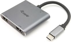 Equip Stacja/replikator Dock USB-C->2xHDMI,USB 3.0,100WPD 4K30Hz 0.15m si (133484)