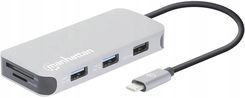 Manhattan Stacja/replikator USB-C 8-in-1 Dockingstation HDMI RJ45 3xUSB-A (130615)
