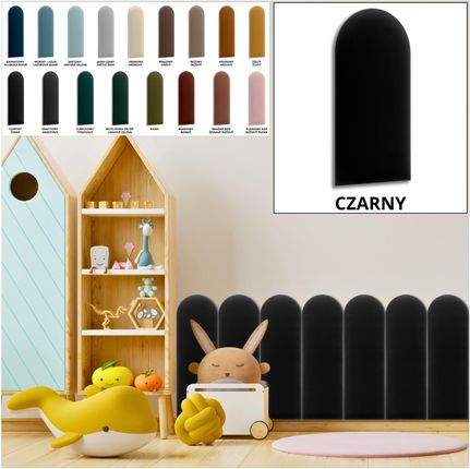 Sl24Pl Panele Ścienne Tapicerowane 30X60 Płotek Czarny Welur Gruby Miękki - zdjęcie 5