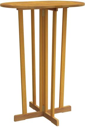 Zakito Home Stolik Barowy Składany Tekowy 90X65X105cm Naturalny  Zh319149