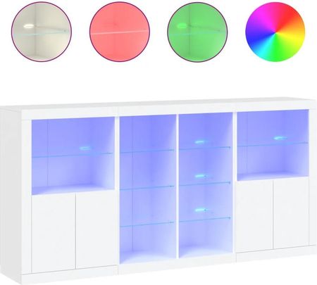 Zakito Europe Komoda Led Biała 202X37X100 Cm