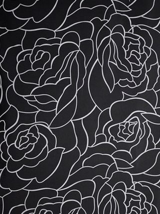 Duschy Zasłona łazienkowa roses line black 626-08
