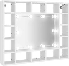 Zakito Europe Lustro Z Led I Szafka Do Makijażu Biały 91X15X76,5 Cm