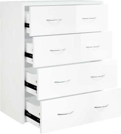 Zakito Europe Komoda 4 Szuflady Biała 60X30,5X71Cm