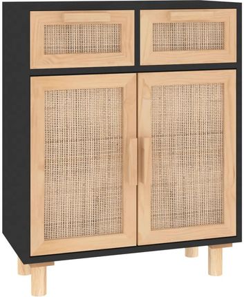 Zakito Europe Szafka Przechowalnicza Rattanowa 60X30X75 Cm Czarna