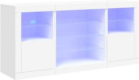 Zakito Europe Nowoczesna Komoda Led Biała 142,5X37X67 Cm