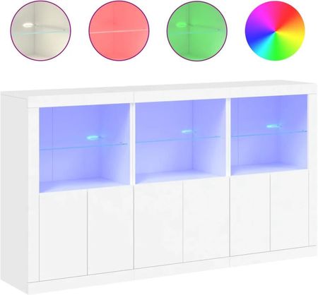 Zakito Europe Komoda Z Led Rgb 181,5X37X100 Cm Biała