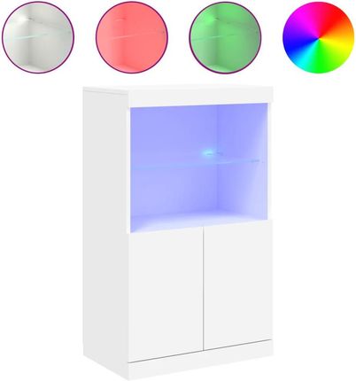 Zakito Europe Komoda Led Rgb Biała 60,5X37X100 Cm