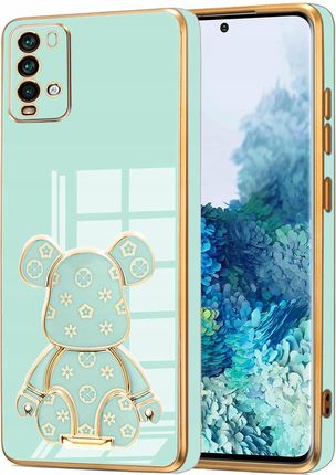 Itel Etui Do Xiaomi Redmi 9T Poco M3 Glamour Miś Uchwyt Bear Silikon Szkło