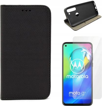 Gsm Hurt Etui Do Motorola G8 Power Xt2041 Smart Magnet Czarne Case Pokrowiec I Szkło