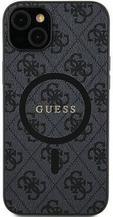 Guess Oryginalne Etui Samsung Galaxy S24+ Hardcase 4G Collection Leather Metal Logo Magsafe Czarne