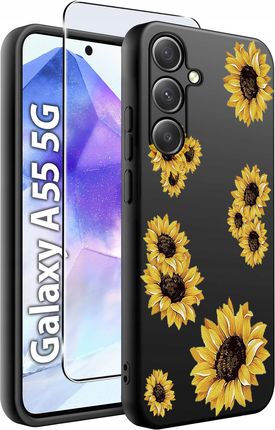 Etui Do Samsung A55 5G Silikonowe Matt Case Szkło Hartowane 9H