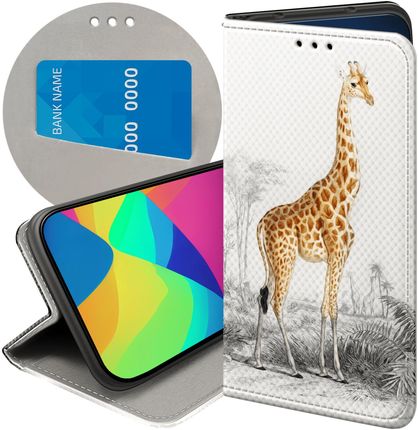 Etui Z Klapką Do Xiaomi Poco X3 Pro 5G Żyrafa Śmieszne Sawanna Case