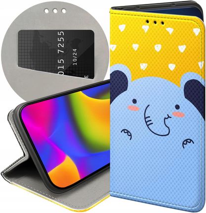 Etui Z Klapką Do Xiaomi Poco X3 Pro 5G Słoń Słonie Słoniki Futerał