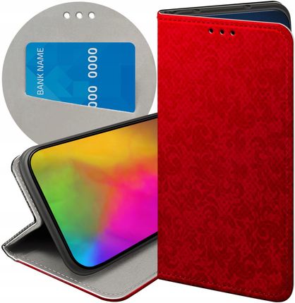 Etui Z Klapką Do Xiaomi Poco X3 Pro 5G Czerwone Serca Róże Futerał