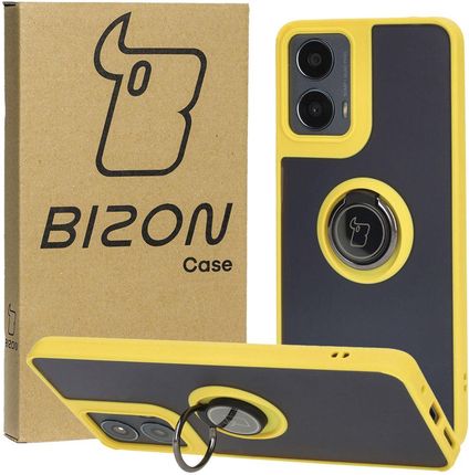 Bizon Etui Case Hybrid Ring Do Motorola Moto G04 G24 Power Żółte