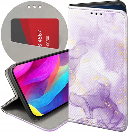Etui Z Klapką Do Xiaomi Poco X3 Pro 5G Fioletowe Fiolet Kształty Case