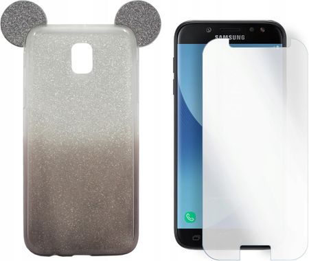 Etui Case Do Samsung Galaxy J5 2017 J530 Nakładka 3D Mickey Czarne I Szkło