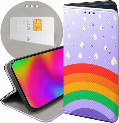 Etui Z Klapką Do Xiaomi Poco X3 Pro 5G Tęcza Rainbow Futerał Case