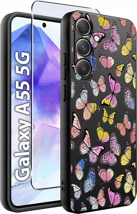 Etui Do Samsung A55 5G Silikonowe Matt Case Szkło Hartowane 9H