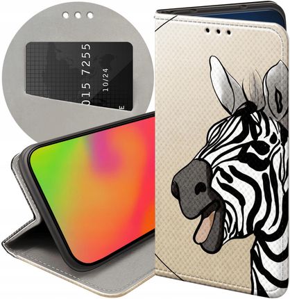 Etui Z Klapką Do Xiaomi Poco X3 Pro 5G Zebra Zeberka Paski Futerał
