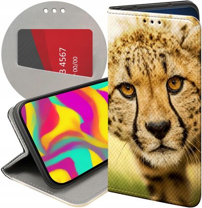 Etui Z Klapką Do Xiaomi Poco X3 Pro 5G Gepard Cętki Panterka Futerał