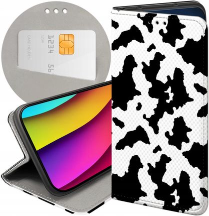 Etui Z Klapką Do Xiaomi Poco X3 Pro 5G Krowa Łaty Plamki Futerał Case